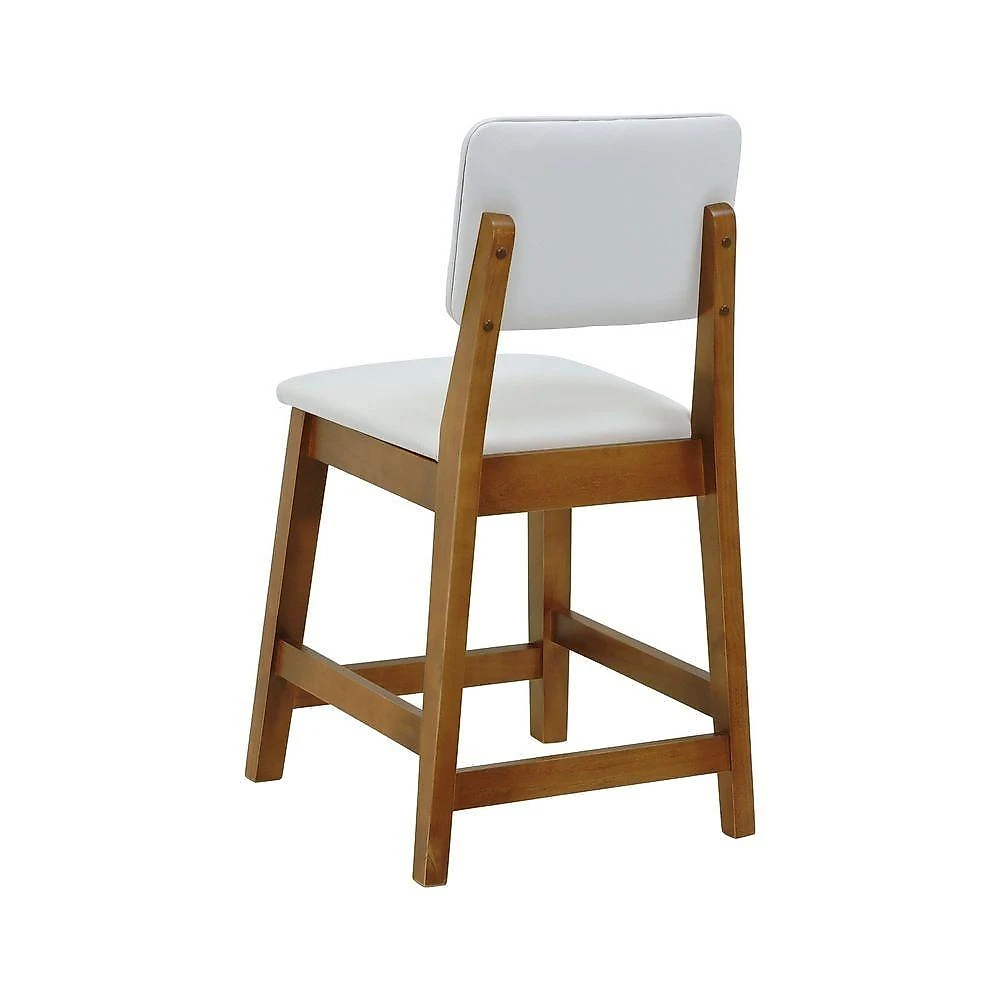 Banqueta Baixa Paris sem Porta Madeira Maciça 39CM Amêndoa Decorise