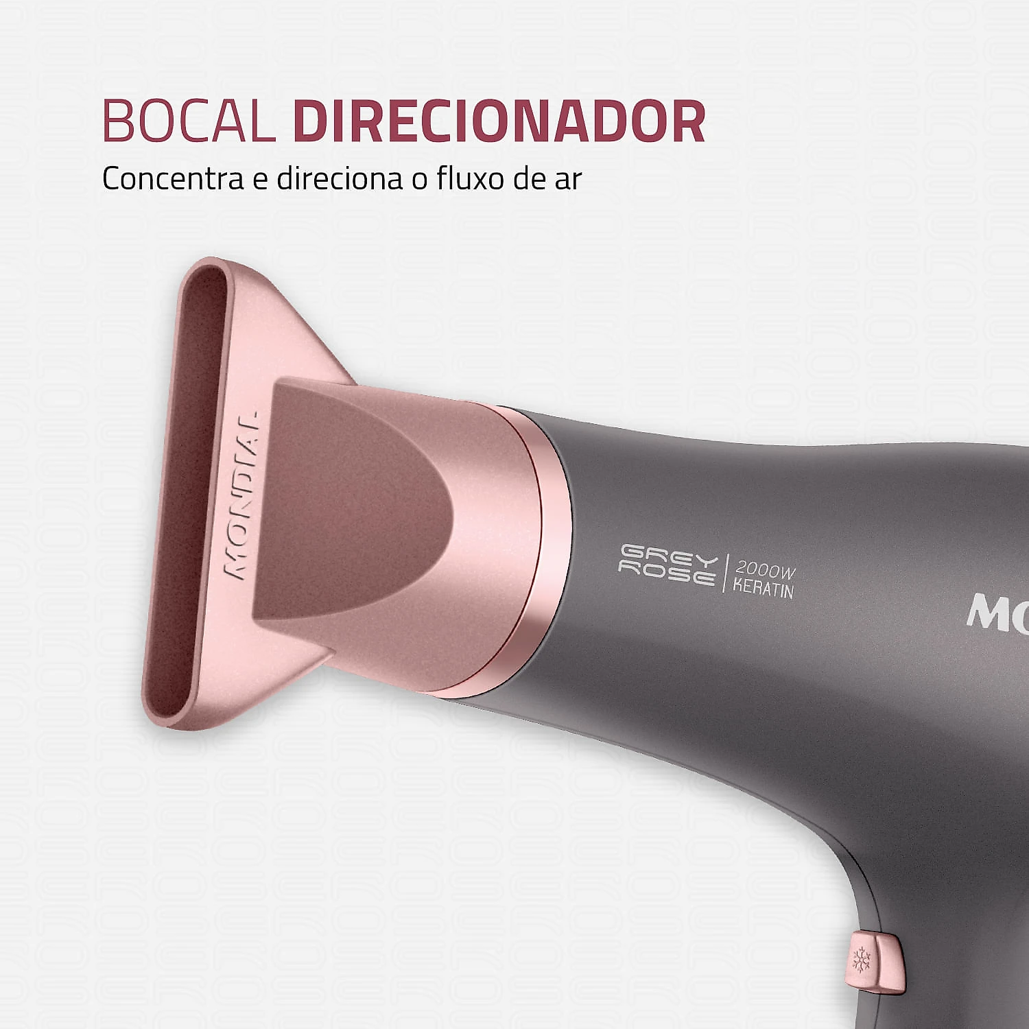 Secador de Cabelos Mondial Grafite/Rose - SCN-11 SECADOR DE CABELOS SCN-11 127V/60Hz