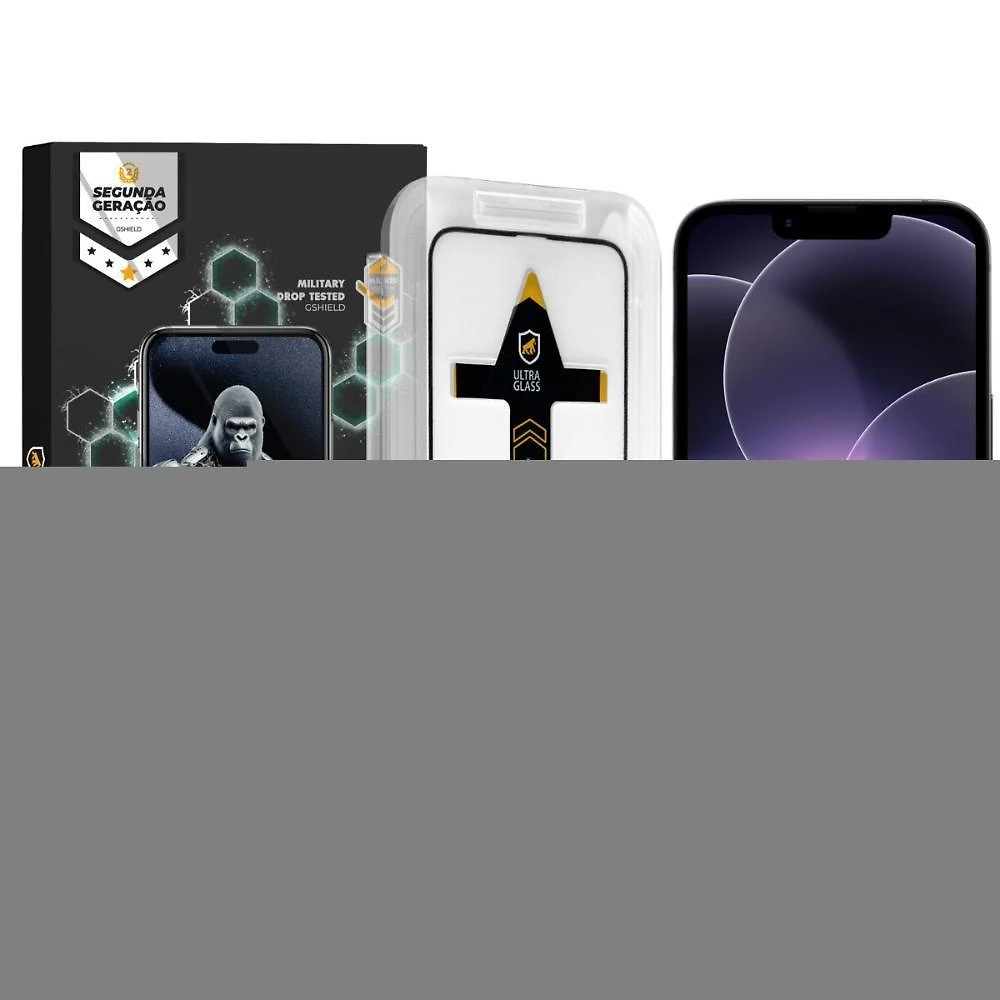 Película para Smartphone Gshield Ultra Glass Iphone 17e Vidro Temperado Preto 1 Unidade