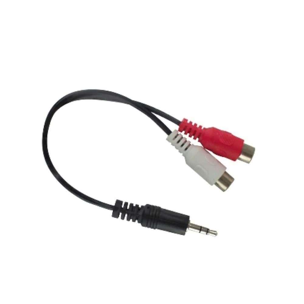 Cabo de Áudio Evus C-094 P2 Macho para 2 RCA Fêmea em Y 15cm Conexão Estável Preto
