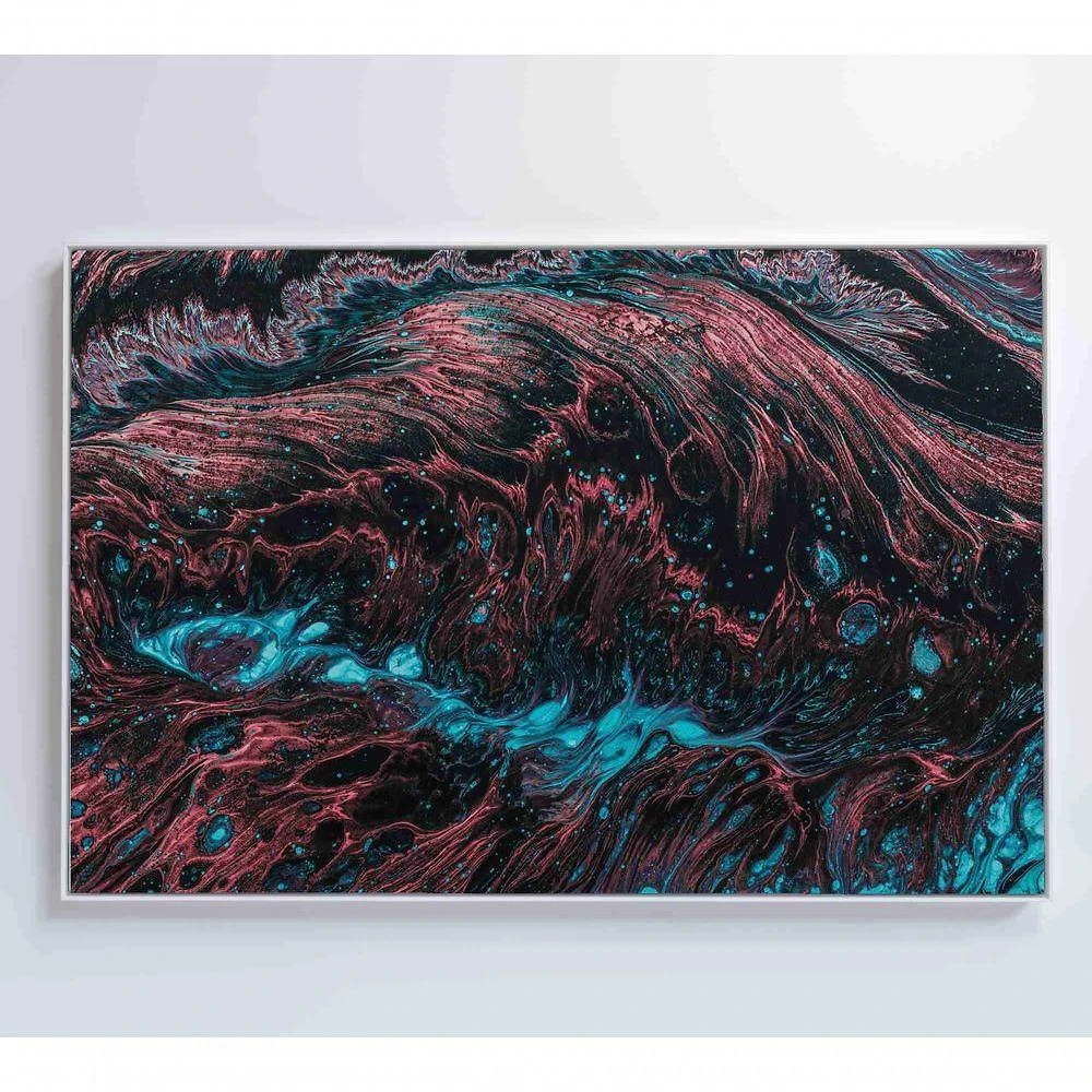 Quadro Abstrato Raízes 60x40 Cm Tecido Canvas