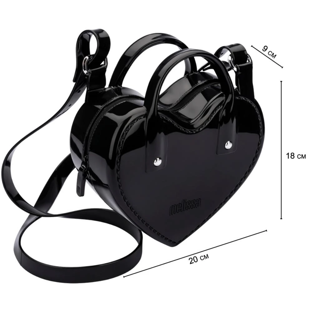 Miniatura Bolsa Melissa Heartbeat Bag Preto