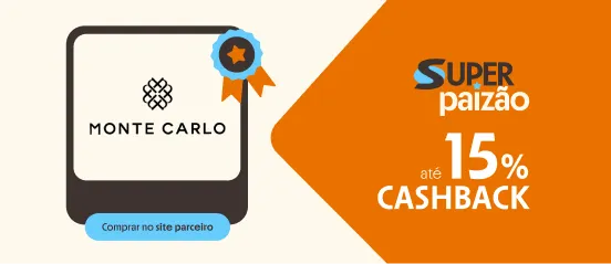MONTE CARLO COM ATÉ 15% DE CASHBACK