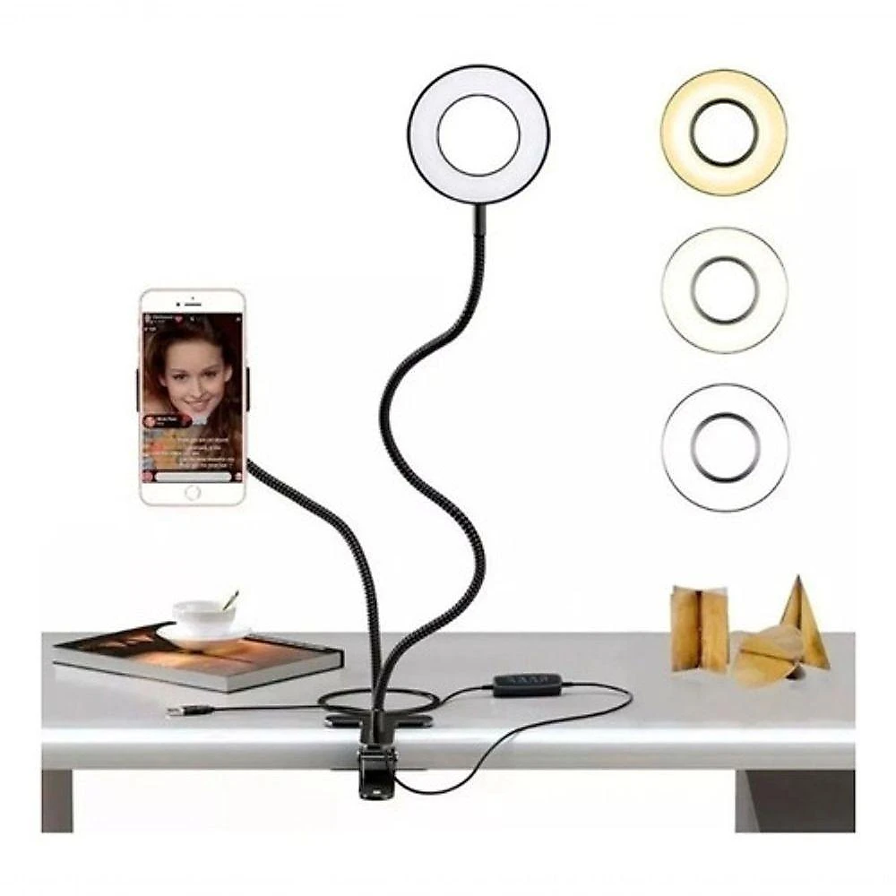 Ring Light De Mesa Para Celulares - Vídeos E Fotos Com Iluminação De Qualidade