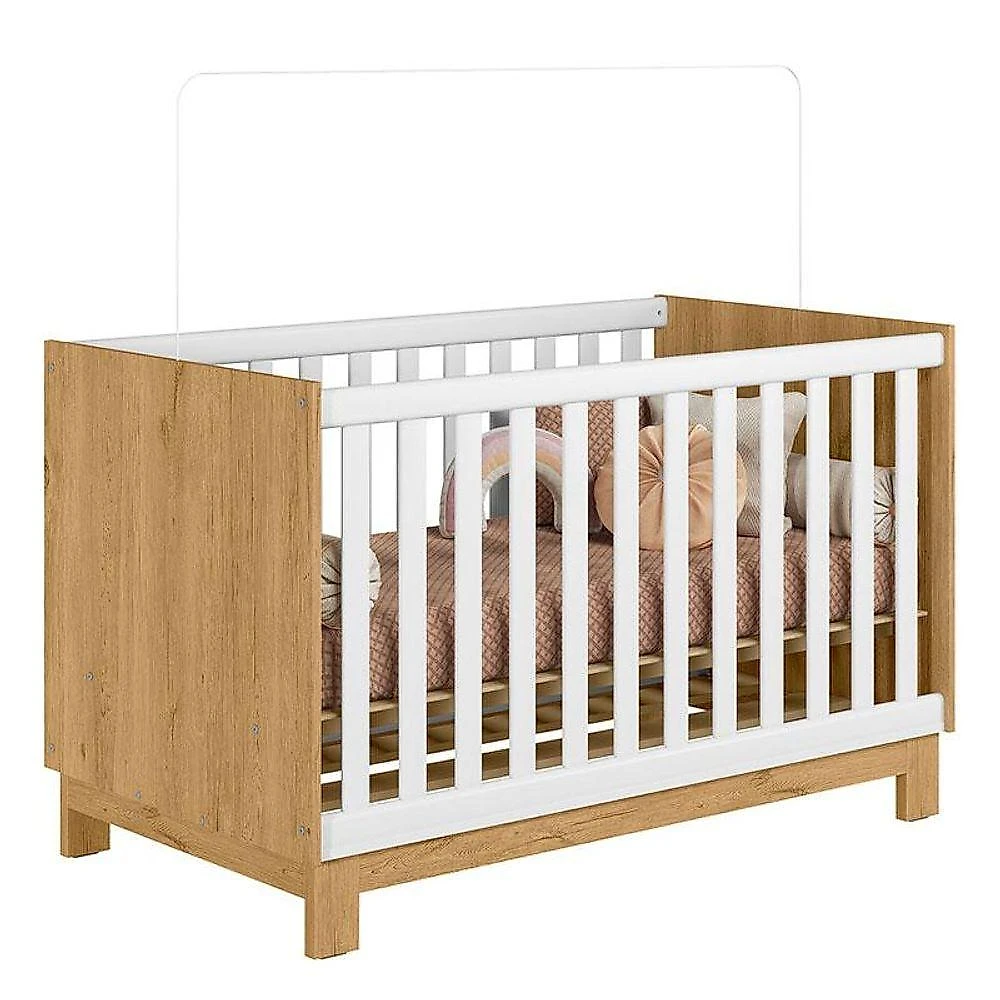 Quarto De Bebê Q Encanto Slim Freijó Toq Branco Acetinado - Qmovi