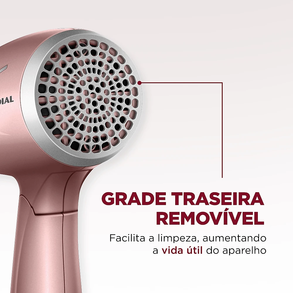 Secador de Cabelos Travel Golden Rose Mondial SC-47-GR SECADOR DE CABELOS SC-47-GR BIVOLT .