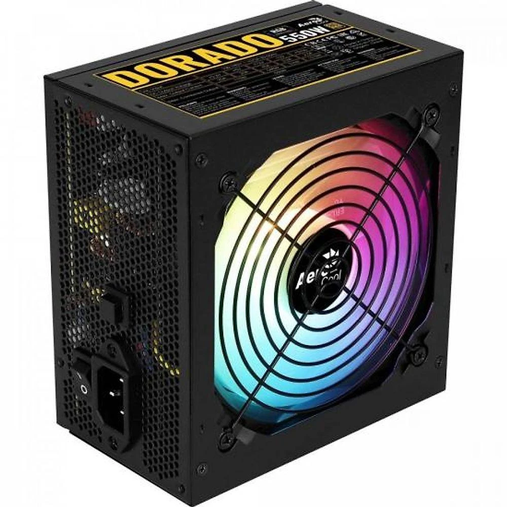 Fonte Gamer Atx Dorado 550W 80 Plus Gold Pfc Ativo Aerocool