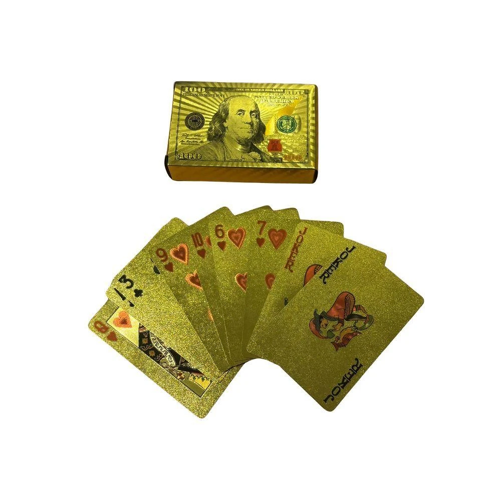 Baralho de Cartas Baralho Dourado Impermeável 54 Cartas Dourado