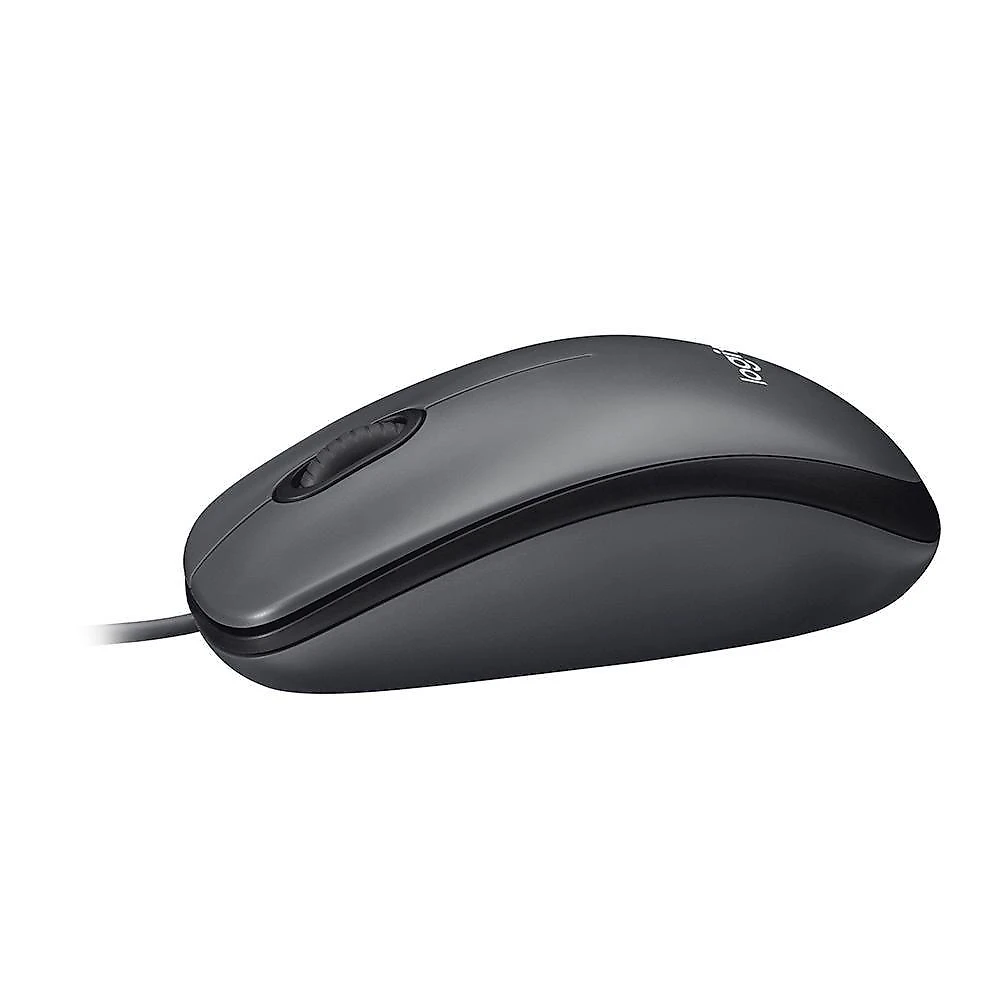 Mouse com fio USB Logitech M100 com Design Ambidestro e Facilidade Plug and Play, Cinza - 910-001601