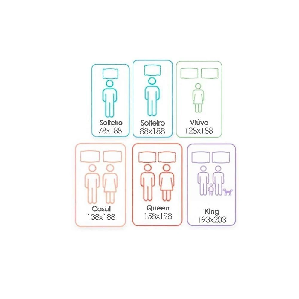 Colchão King Espuma Ortopédico D33 Euro Pillow 193x203x24CM Marrom Probel