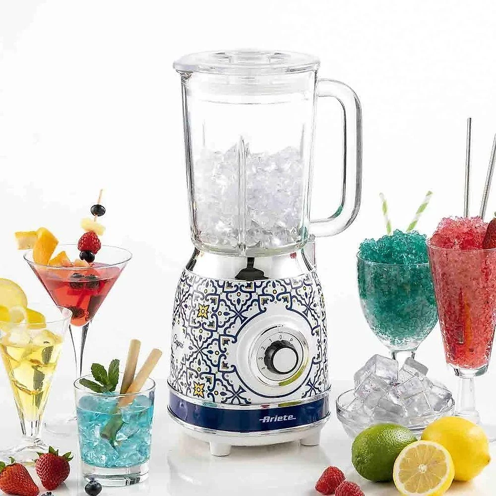 Liquidificador Ariete Capri 1000W 1,5L Copo de Vidro 4 Velocidades Azul 110V