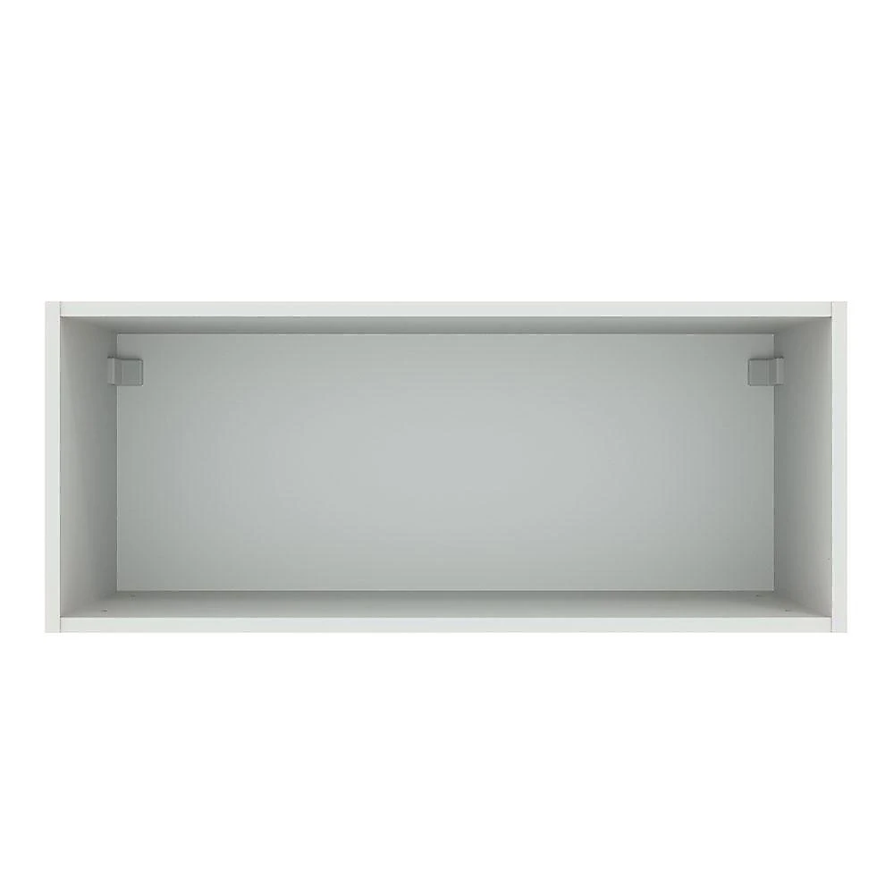 Armário de cozinha aéreo 80 cm 1 porta basculante branco/preto agata madesa