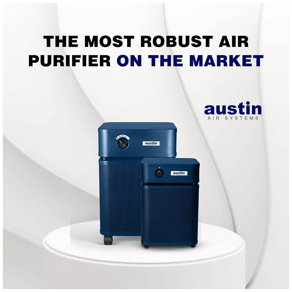 Purificador de Ar Austin Air HealthMate Plus Midnight Blue - Filtração Avançada em 4 Estágios para Casa com Carvão Ativado e Zeólita