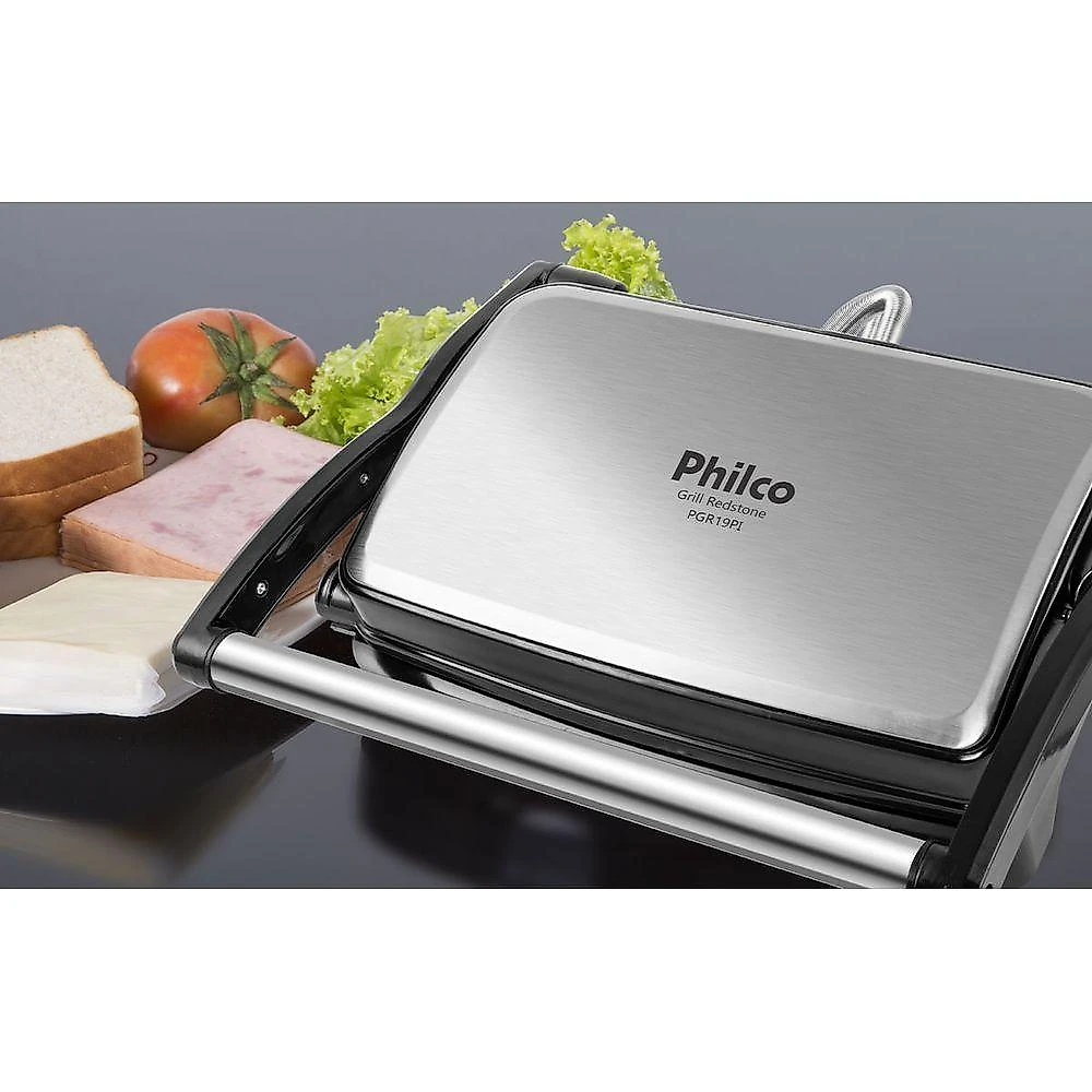 Grill Philco PGR19PI Inox Antiaderente Redstone 110V