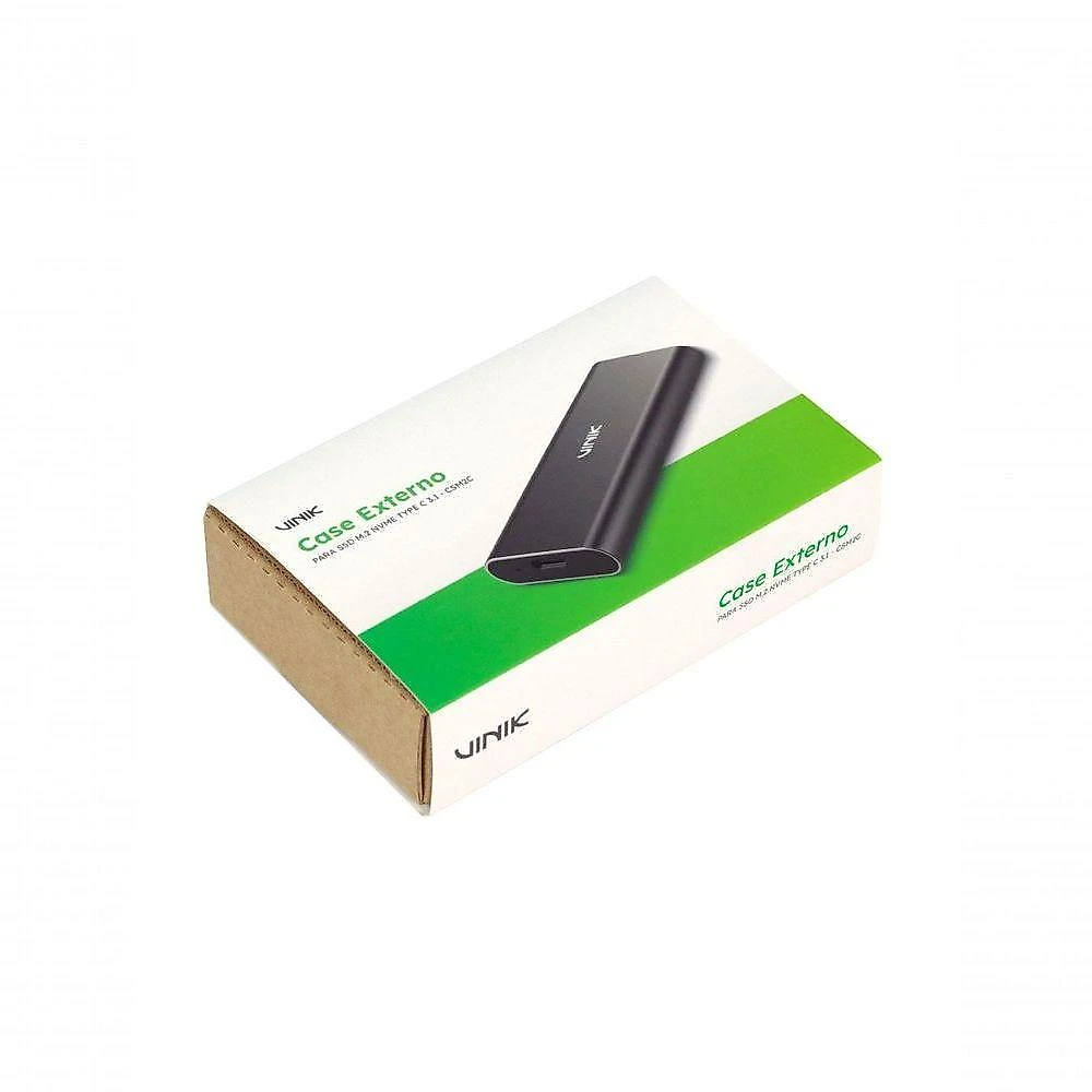Case Externo para SSD M.2 CSM2C NVME e SATA Tipo C 3.1 Até 10GBPS Alumínio Prata Vinik