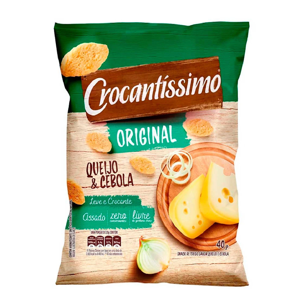 Biscoito Crocantíssimo Sabor Queijo com Cebola 40g