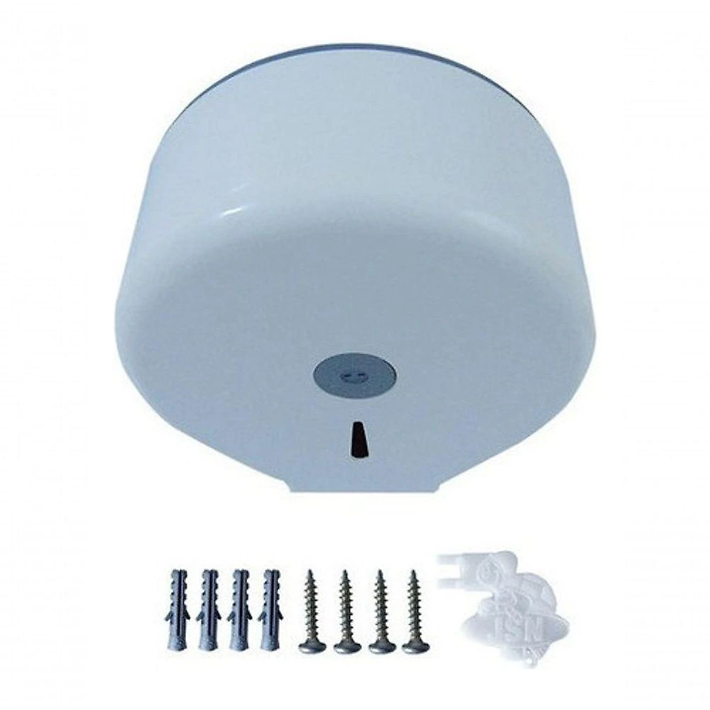 Kit 2 Suportes para Papel Higiênico Rolo N9 para Rolos de 300 a 400M com Visor Branco, Cinza