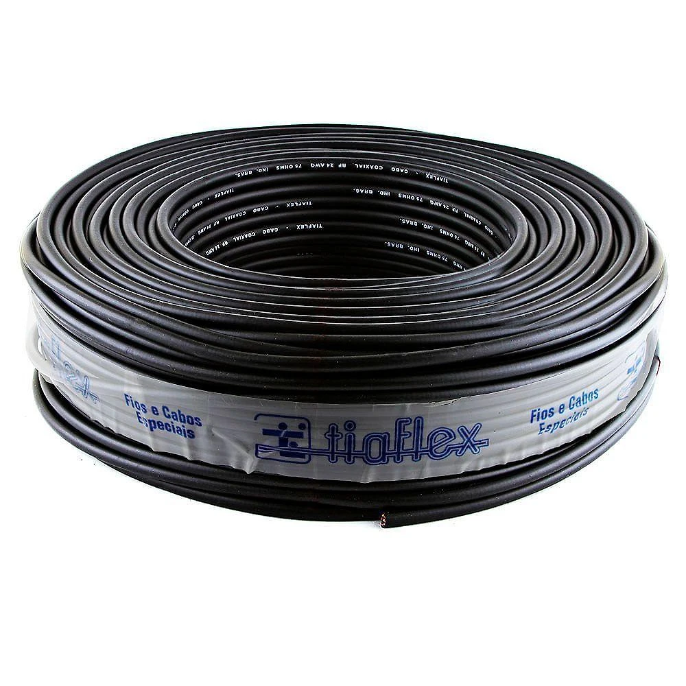 Cabo Coaxial Digital 75 Ohms Blindado Cristal - 2 Metros