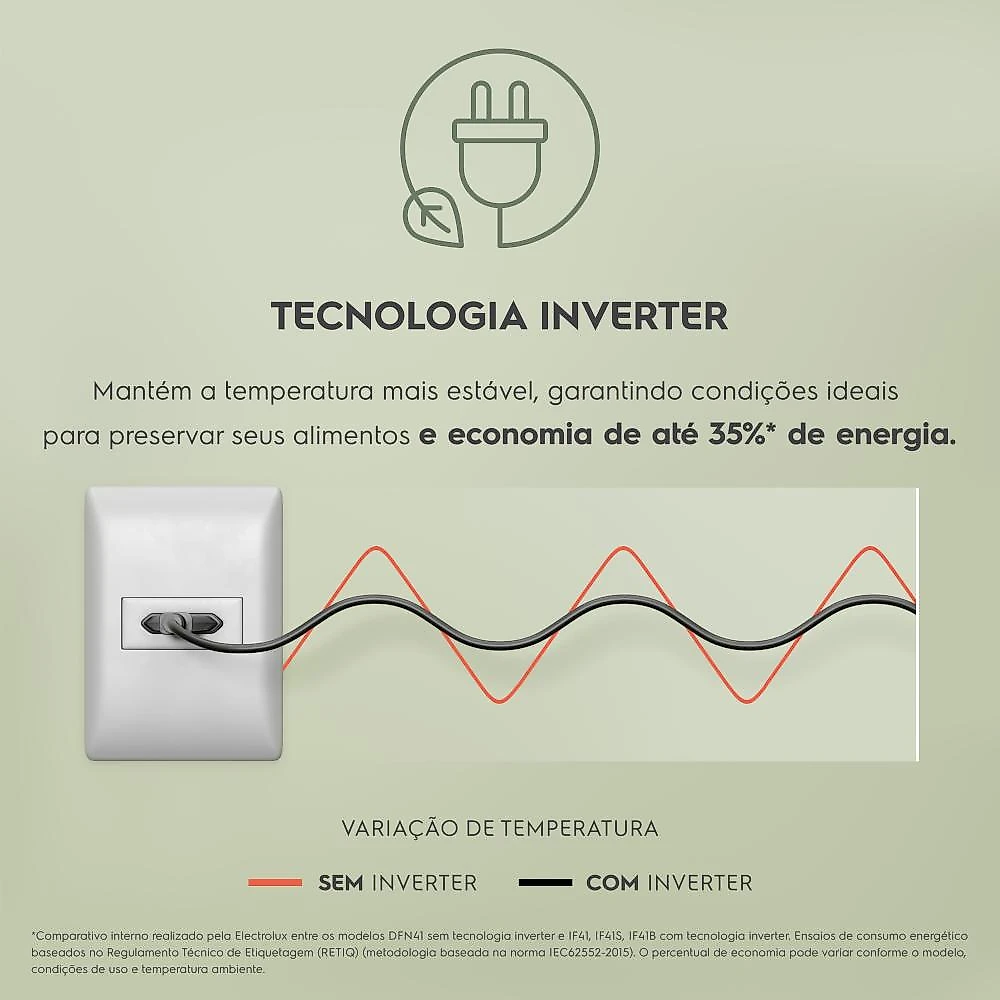 Geladeira electrolux if41 frost free duplex 380l autosense inverter branca econômica silenciosa 110