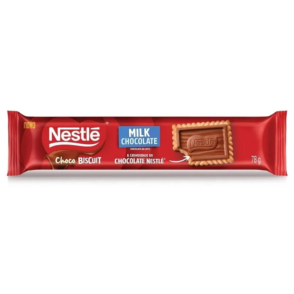 Biscoito Nestlé Choco Biscuit Chocolate Ao Leite 78g