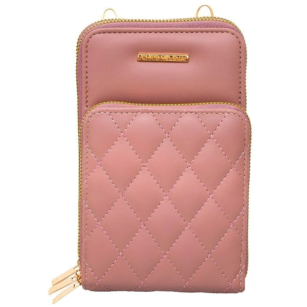 Bolsa Carteira Feminina Com Alça Textura Matelassê Nude