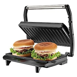 Sanduicheira e Grill Mondial Press PG-01-CL 1000W Chapa Antiaderente 3 em 1 Preto 110V