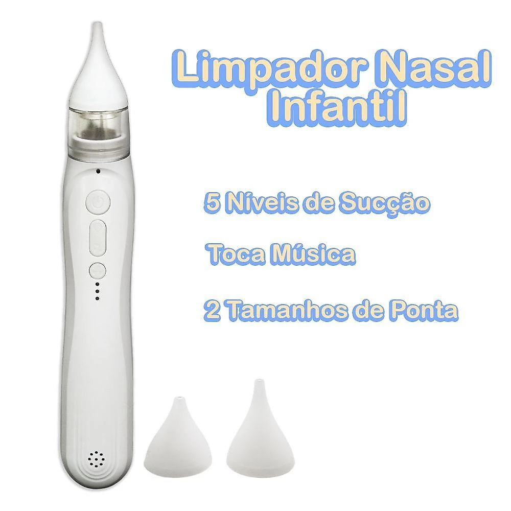 Aspirador Nasal BSL3931 5 Níveis Sucção com Música Branco AB Mídia