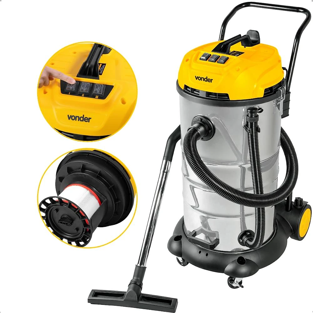 Aspirador de pó e líquido 3600w 220v apv 3690 vonder
