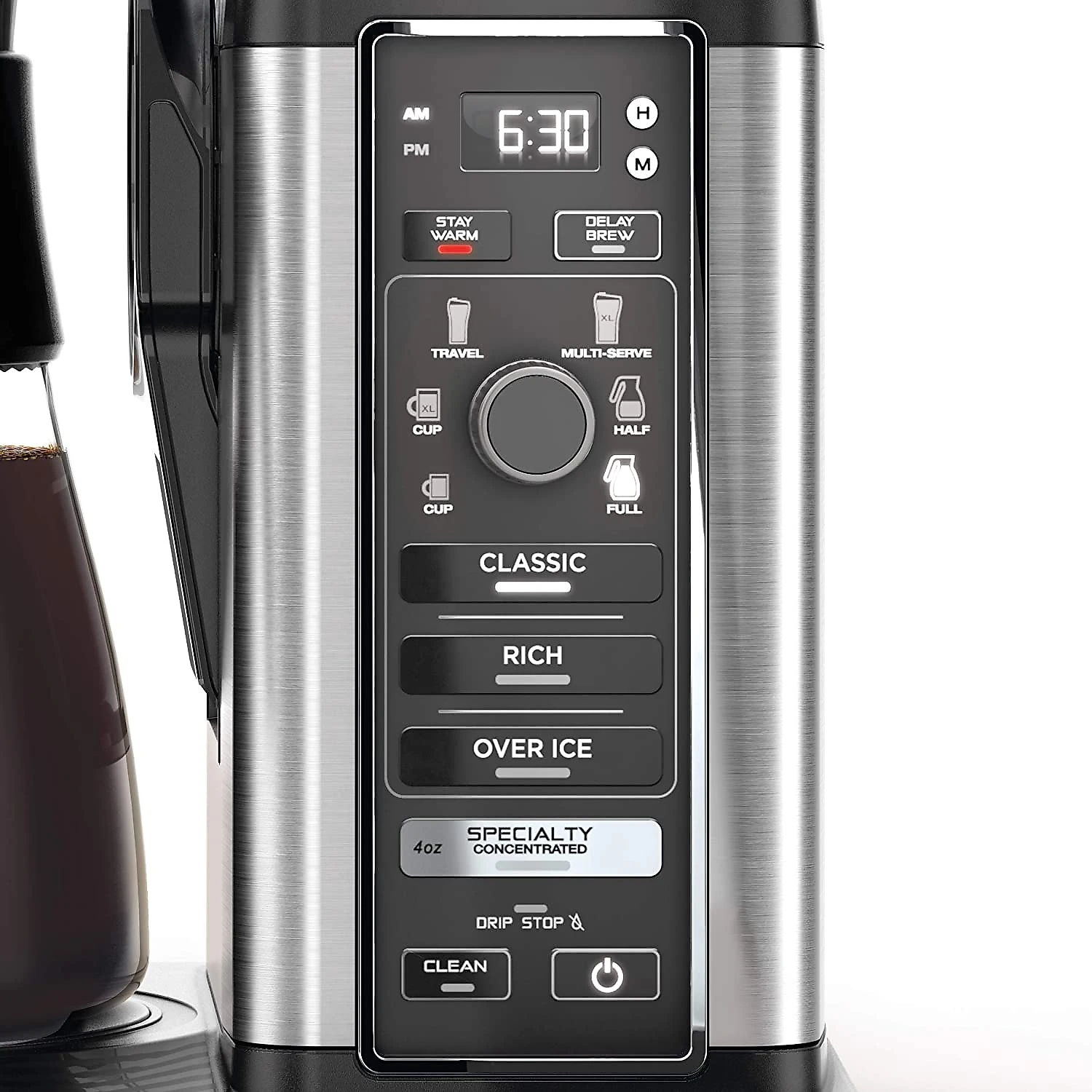 Ninja Specialty Coffee Maker with 50 Oz Glass Carafe Black and Stainless Steel Finish