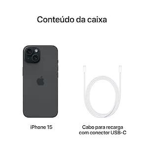 Apple iPhone 15 128GB 6,1" 48MP Preto