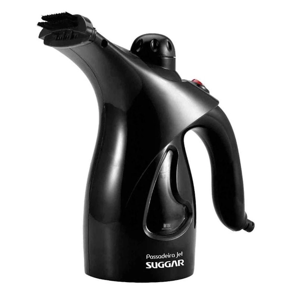 Passadeira de roupas a vapor portátil suggar pv1000pt com escova preto bivolt