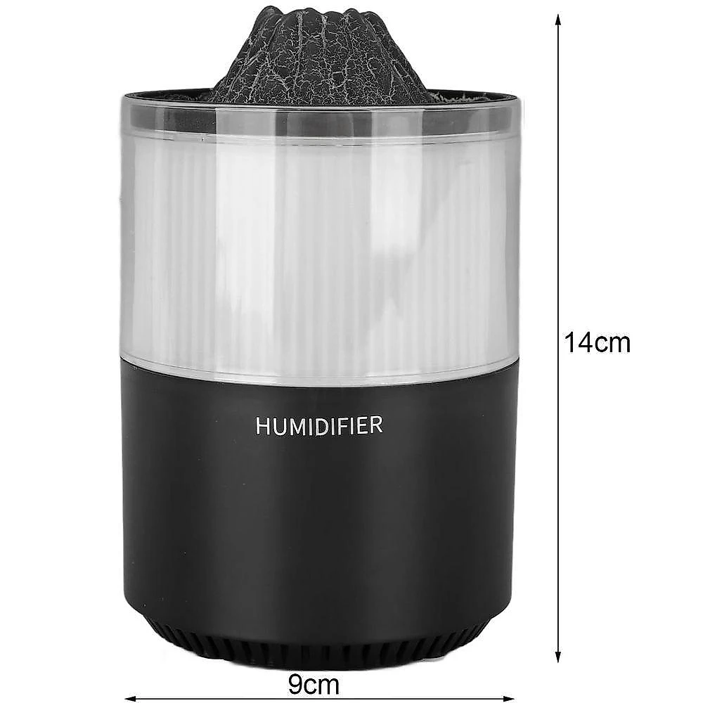 Umidificador Vulcão BSL3890 Leva Pra Casa 0,2L com Aromaterapia e Luz LED Preto 110V