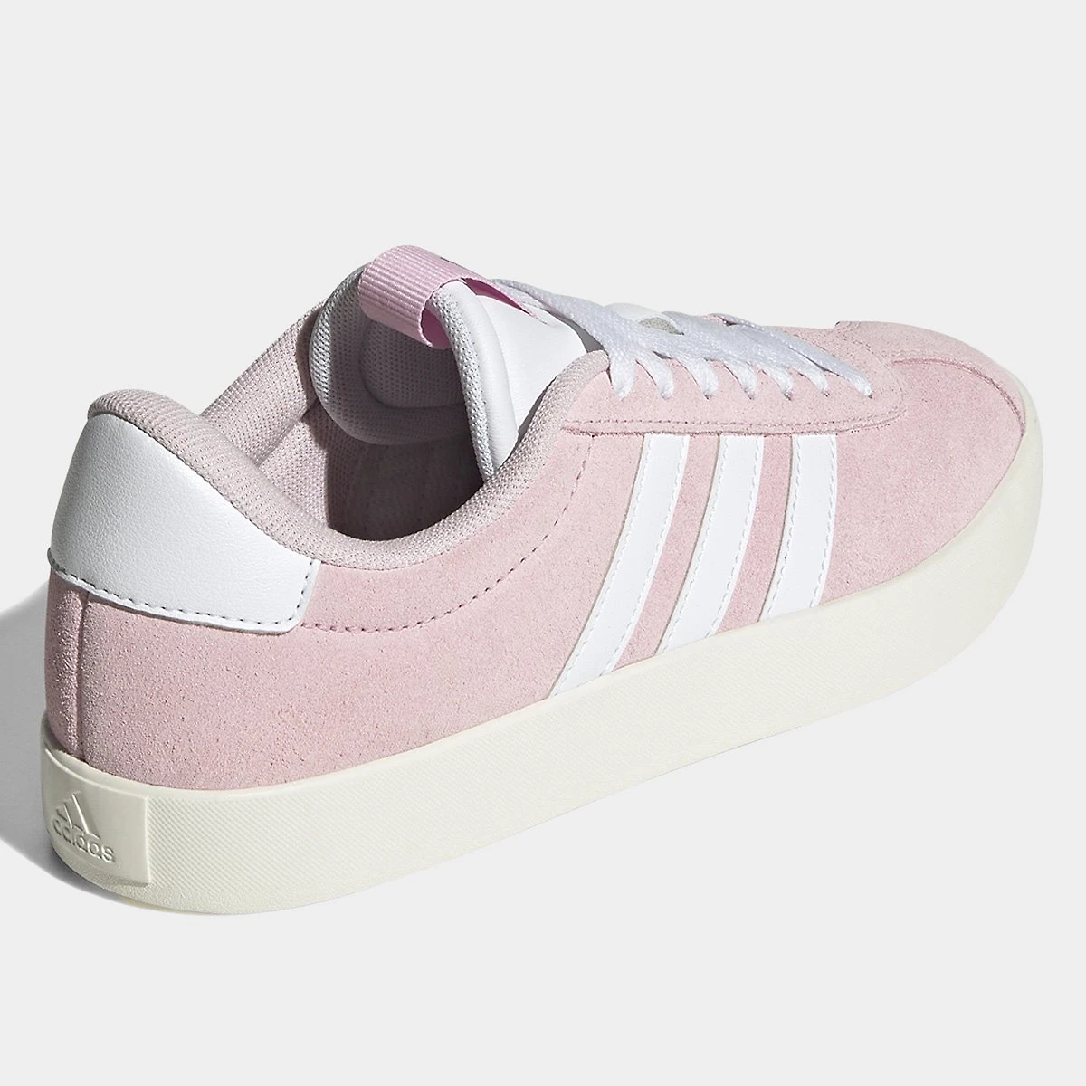 Miniatura Tênis Couro Adidas Vl Court 3 0 Feminino Rosa+Branco - 34