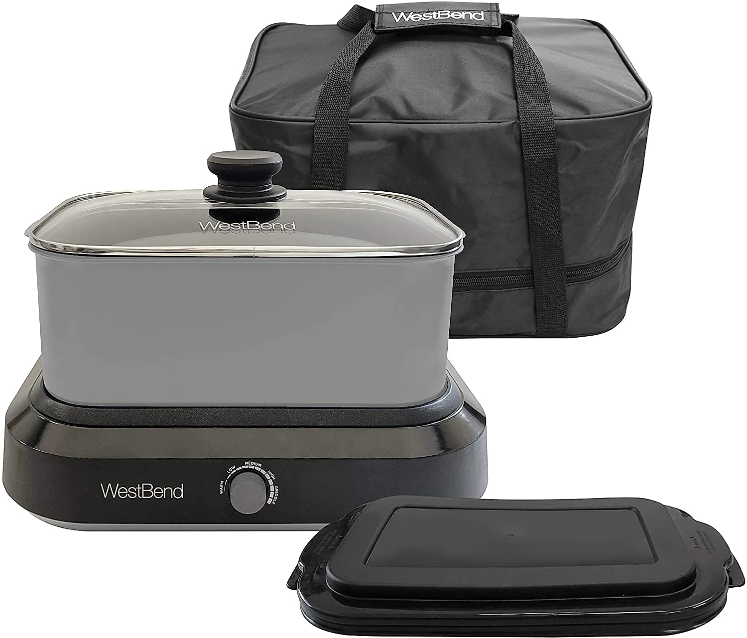 West Bend 87905 Panela Elétrica de 5L com Controle de Temperatura 110V500W Cinza