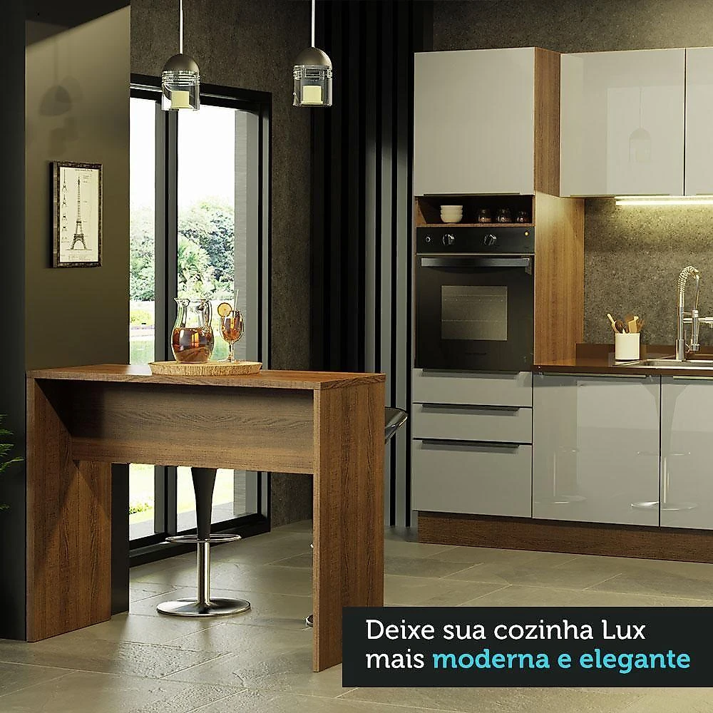 Bancada Para Cozinha Lux Madesa 115 Cm Rustic