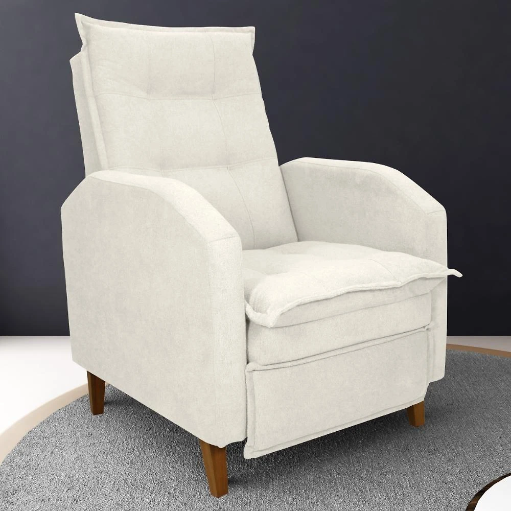 Poltrona Reclinável Leeds Boucle Natural