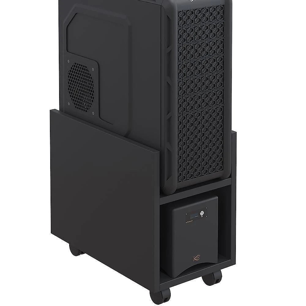 Suporte Para Cpu E Nobreak Com Rodízios Guide L03 Preto