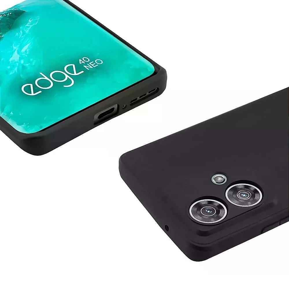 Kit Capa Silicon Veloz E Película Hydrogel Hd Para Motorola Moto Edge 40 Neo - Gshield