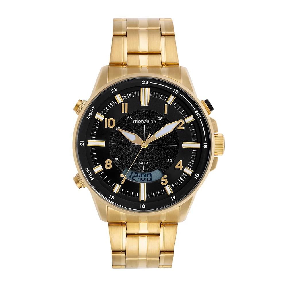 Relógio Masculino Anadigi Dourado
