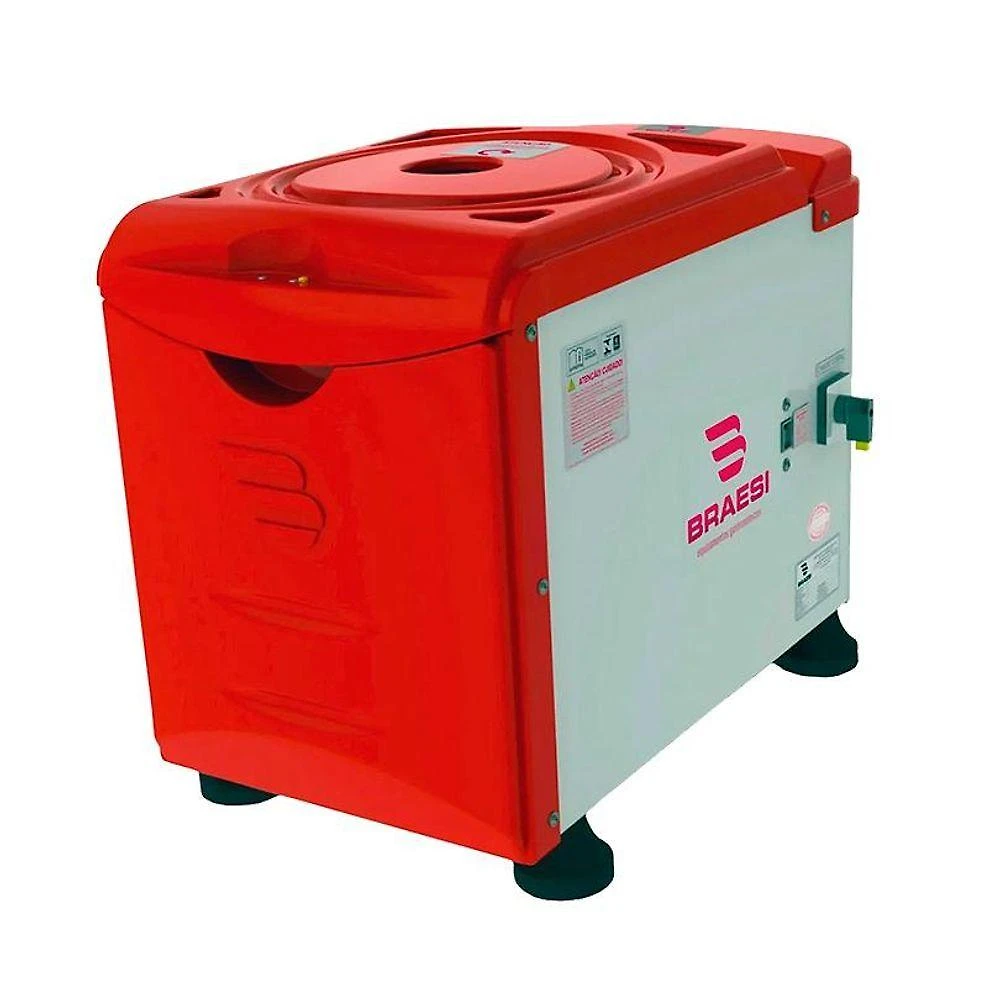 Amassadeira AR-50 N Amassa Massas Cuba em Aço Inox Escovado Vermelho Braesi Bivolt
