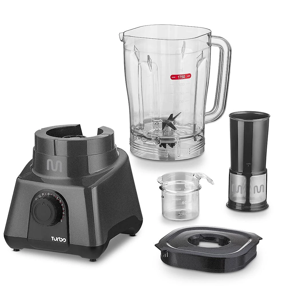 Liquidificador multi home 2,6l turbo 1200w-220v c/8 velocidades - lq1212 cinza - 220v