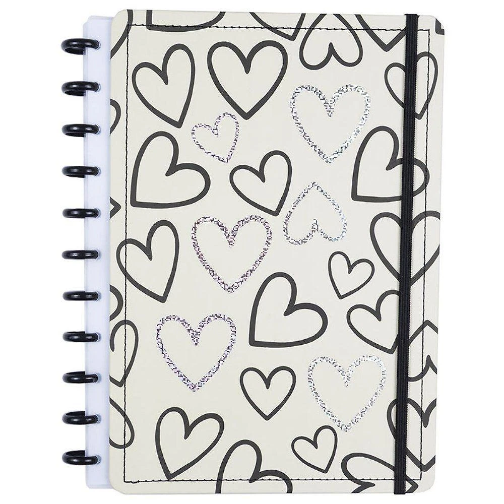 Caderno Disko Love's Disco Reposicionável Capa Dura Médio Bege