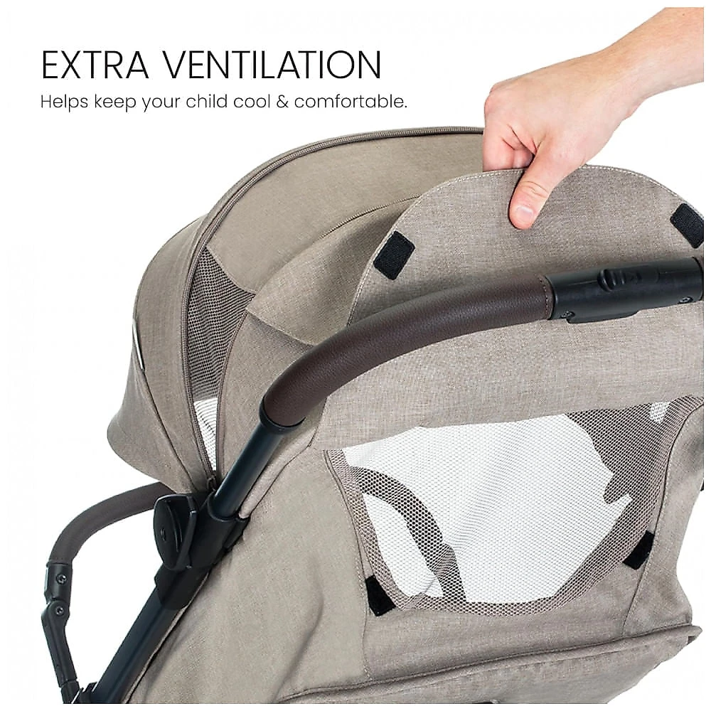 Carrinho Britax Juniper+ Teca Sistema de Viagem Compacto com Cadeirinha Compatível
