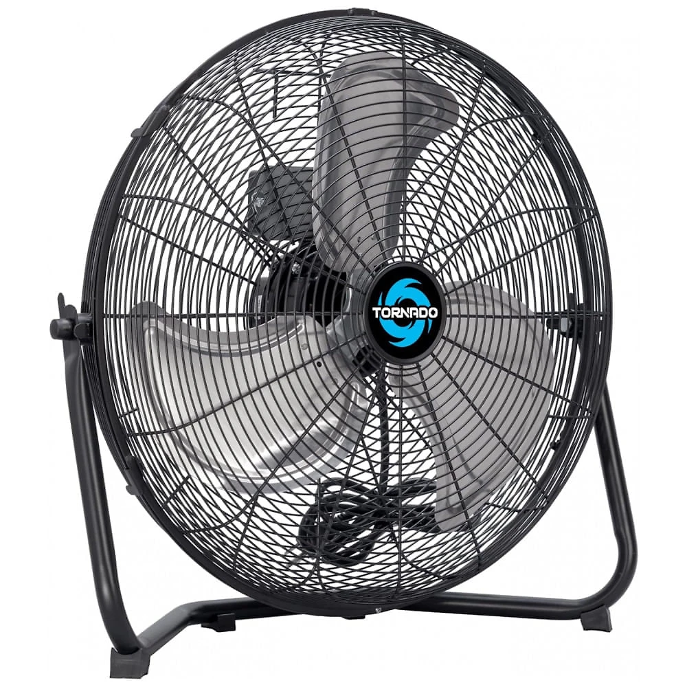 Ventilador de Piso Metal 45,7 cm Tornado Preto 3 Velocidades Alta Vazão 4150 CFM Inclinação 120° Modelo HI-FAN-18HVFF-1P-HEX2, 110V