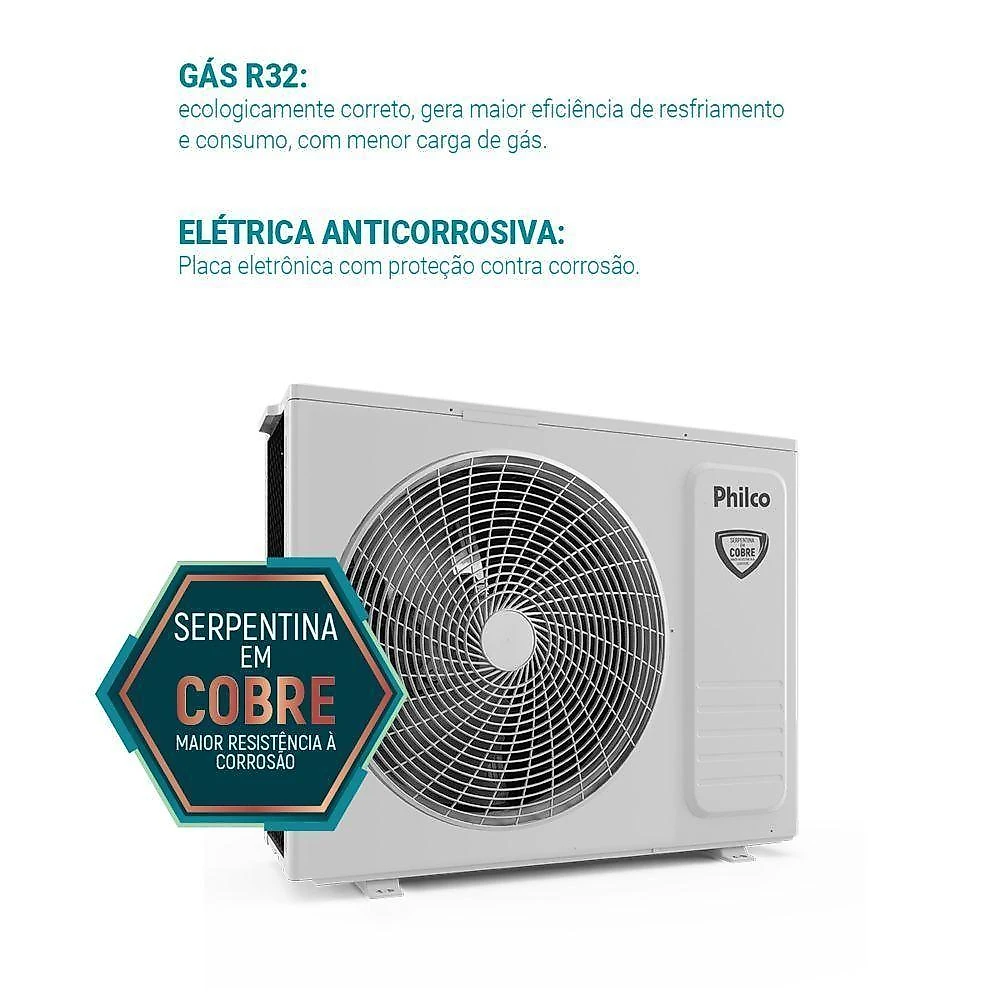 Ar condicionado tri split inverter philco 27000 btus (2x9000+1x12000) quente e frio 220v pac27qv