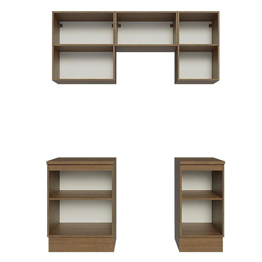 Armário De Cozinha 160Cm Rustic Glamy 07 Rustic