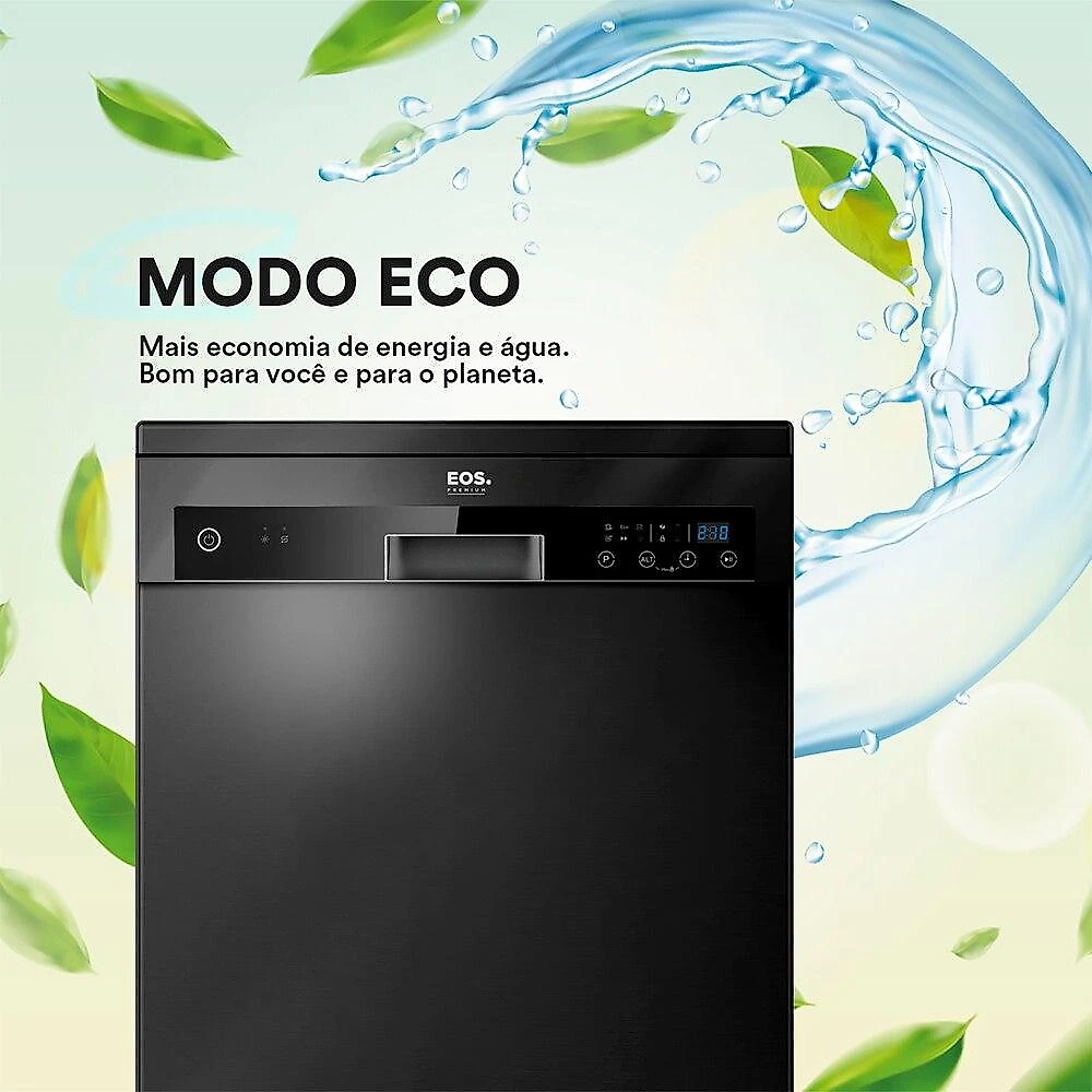 Lava-Louças 14 Serviços EOS ELL14P Preta 110V