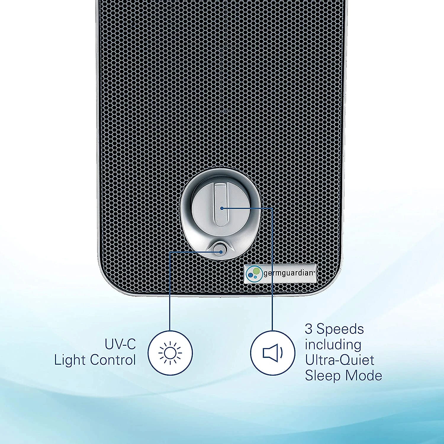 GermGuardian AC4100 Purificador de Ar cFiltro H13 HEPA 3 Velocidades Cinza