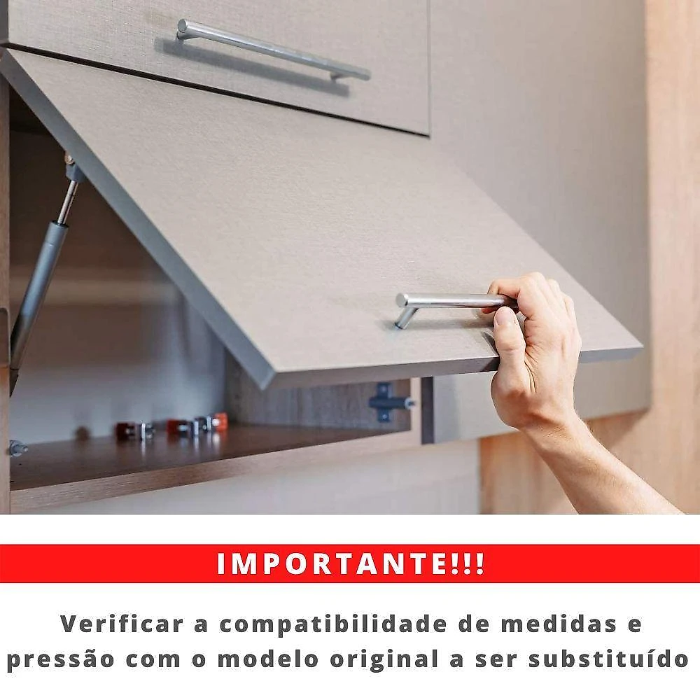 Par Amortecedor a Gás Amortex 95002x2 para Portas de Móveis e Armários 784N 80KGF