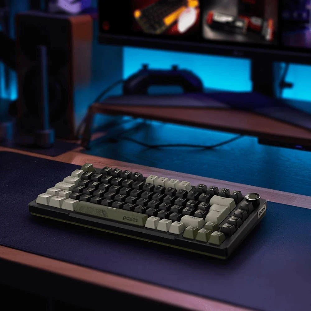 Teclado Mecanico 75% Arkeum Cammo Edition Switch Blue RGB Pcyes